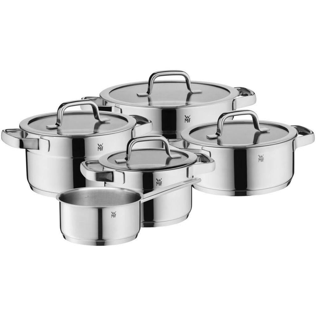 WMF 5-delige pannenset - zilver