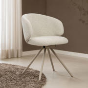 thumbnail: Giga Meubel Eetkamerstoel Sueca - Beige Stof - Draaibaar (set van 2)
