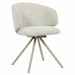 Eetkamerstoel Sueca - Beige Stof - Draaibaar (set van 2) 