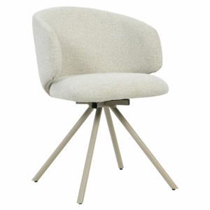 Eetkamerstoel Sueca - Beige Stof - Draaibaar (set van 2)