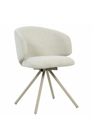 Eetkamerstoel Sueca - Beige Stof - Draaibaar (set van 2)