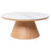 Giga Meubel Salontafel Alba - Rond Naturel Hout/Keramisch - 80x80x35cm