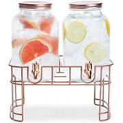 thumbnail: Cosy & Trendy Drankdispenser met houder - Koper - 2 x 3 liter