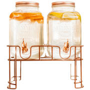 thumbnail: Cosy & Trendy Drankdispenser met houder - Koper - 2 x 3 liter