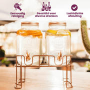 thumbnail: Cosy & Trendy Drankdispenser met houder - Koper - 2 x 3 liter