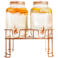Cosy & Trendy Drankdispenser met houder - Koper - 2 x 3 liter