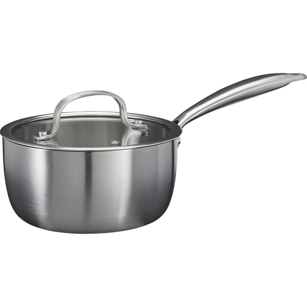 Cookinglife Steelpan met Glazen Deksel Signature Steel - RVS - ø 17.5 cm - geschikt voor alle warmtebronnen