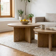 thumbnail: Giga Meubel Salontafel Helsinki - Naturel Hout - 60x60x39cm
