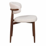 thumbnail: Giga Meubel Eetkamerstoel Alexia - Beige/Walnoot - Set van 2