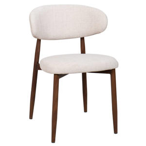 Eetkamerstoel Alexia - Beige/Walnoot (set van 2) 