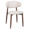 Giga Meubel Eetkamerstoel Alexia - Beige/Walnoot - Set van 2