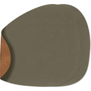 thumbnail: LIND DNA LIND DNA Placemats Nupo - Leer - Army Green / Nature - Curved - dubbelzijdig - 44 x 37 cm - 2 Stuks