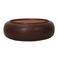 Giga Meubel Salontafel Draby - Donkerbruin/Walnoot - PU Leer - Ø102x34cm