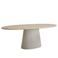 Giga Meubel Eettafel Brunn Ovaal - Travertin - 200x100x76cm