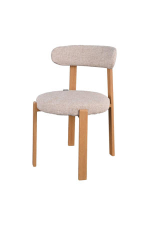 Eetkamerstoel Lagan - Beige/Naturel Stof - Set van 2 