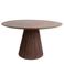 Giga Meubel Eettafel Salvador Rond - Mangohout - Donkerbruin - 130x130x76cm