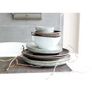 thumbnail: Salt & Pepper Soepkommen / Kommen Artisan Groen ø 17 cm - 4 Stuks