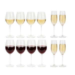 Wijnglazenset Solare 12-Delig - Rode wijnglazen + Witte wijnglazen + Champagneglazen