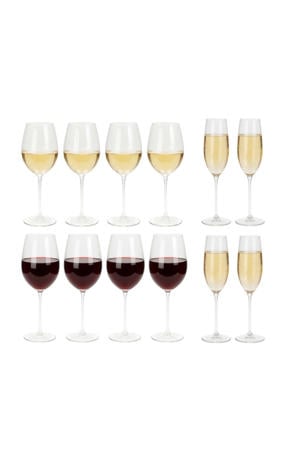 Wijnglazenset Solare 12-Delig - Rode wijnglazen + Witte wijnglazen + Champagneglazen