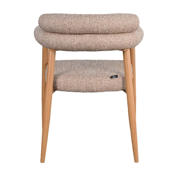 thumbnail: Giga Meubel Eetkamerstoel Lidingö - Taupe/Naturel Stof - Set van 2