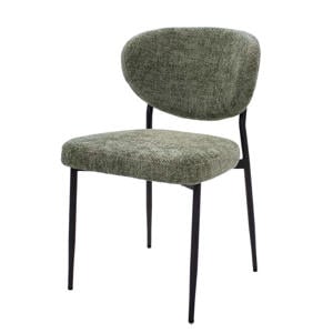 Eetkamerstoel Vajèn - Stof - Groen - Set van 2