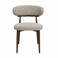Giga Meubel Eetkamerstoel Milan - Beige/Walnoot Stof - Set van 2