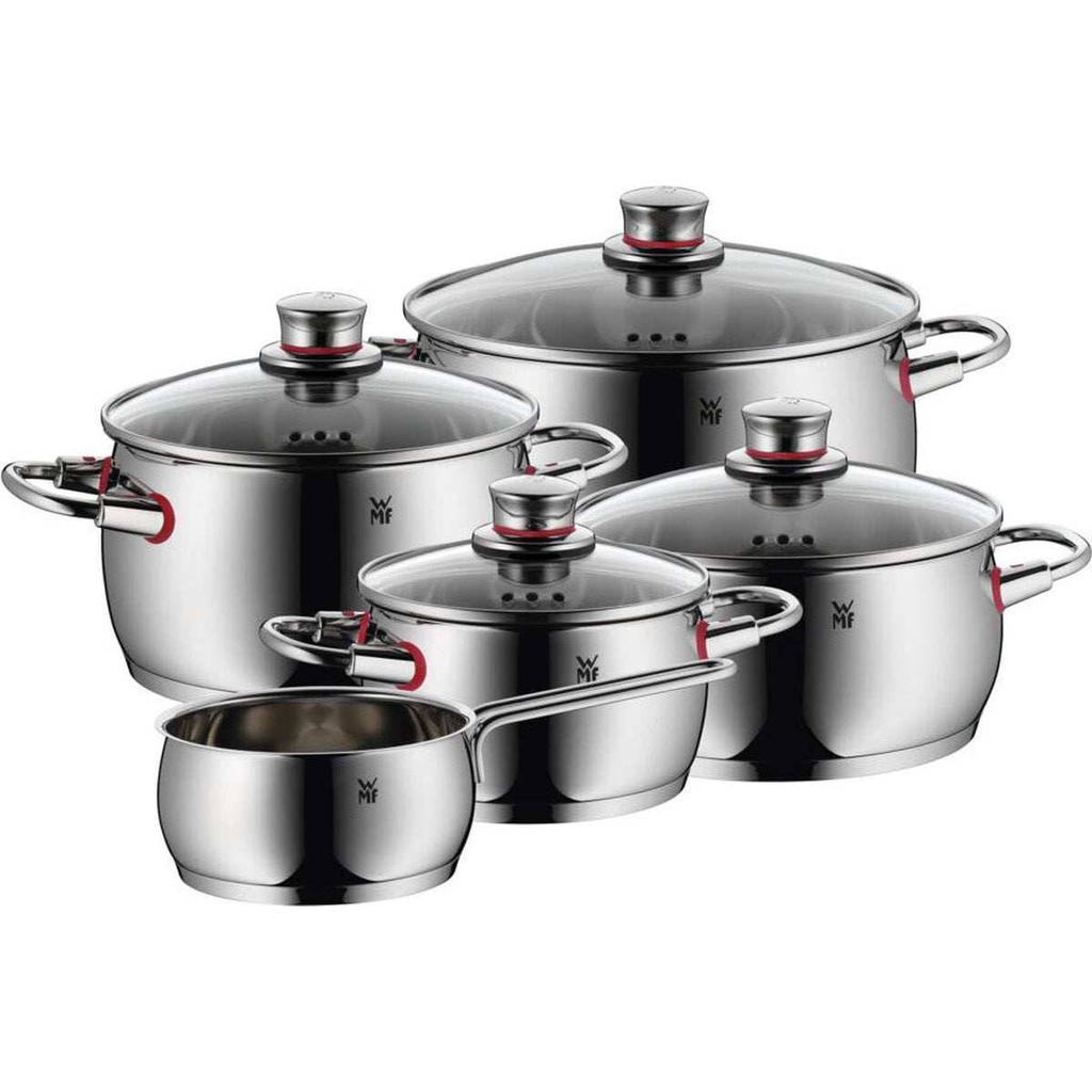 WMF Pannenset Quality One - RVS - 5 Delig - Kookpan ø 16, 20, 20 en 24 cm en Steelpan ø 16 cm