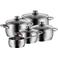 WMF Pannenset Quality One - RVS - 5 Delig - Kookpan ø 16, 20, 20 en 24 cm en Steelpan ø 16 cm