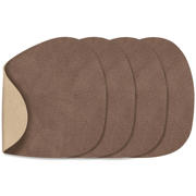 thumbnail: LIND DNA LIND DNA Onderzetters Nupo - Leer - Brown / Sand - dubbelzijdig - 13 x 11 cm - 4 Stuks