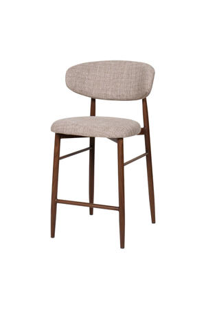 Barkruk Alexia - Taupe/Walnoot (set van 2)