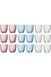 thumbnail: Bormioli Rocco Gekleurde Waterglazen 290 ml - Glazenset Slot - 18 stuks