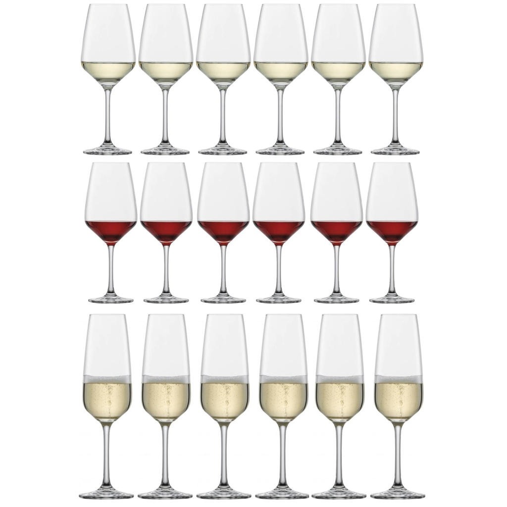 Schott Zwiesel Wijnglazenset Tulip 18-delige - Rode wijnglazen, Witte wijnglazen en Champagneglazen