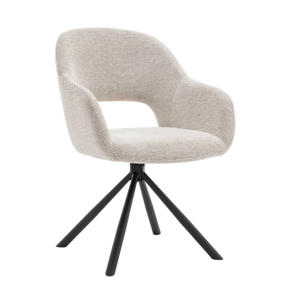 Eetkamerstoel Livia - Beige - Draaibaar - Set van 2 