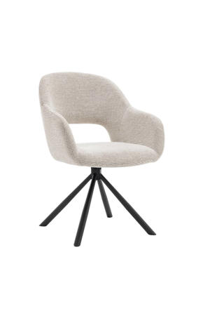 Eetkamerstoel Livia - Beige - Draaibaar - Set van 2 