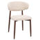 Giga Meubel Eetkamerstoel Skara - Beige/Walnoot - Set van 2