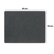 thumbnail: LIND DNA LIND DNA Placemats Hippo - Leer - Black Anthracite - 45 x 35 cm - 2 Stuks