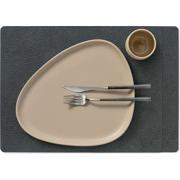 thumbnail: LIND DNA LIND DNA Placemats Hippo - Leer - Black Anthracite - 45 x 35 cm - 2 Stuks