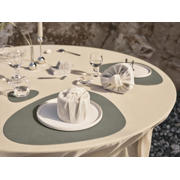 thumbnail: LIND DNA LIND DNA Placemats Nupo - Leer - Flint Grey - Curved - 44 x 37 cm - 2 Stuks