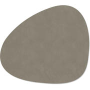 thumbnail: LIND DNA LIND DNA Placemats Nupo - Leer - Flint Grey - Curved - 44 x 37 cm - 2 Stuks