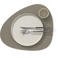 LIND DNA LIND DNA Placemats Nupo - Leer - Flint Grey - Curved - 44 x 37 cm - 2 Stuks