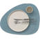 LIND DNA LIND DNA Placemats Nupo - Leer - Light Blue - Curved - 44 x 37 cm - 2 Stuks
