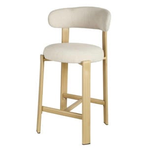 Barstoel Märsta - Beige/Naturel Stof - Zithoogte 67cm - Set van 2