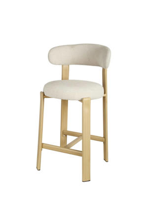 Barstoel Märsta - Beige/Naturel Stof - Zithoogte 67cm - Set van 2 