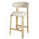 Giga Meubel Barstoel Märsta - Beige/Naturel Stof - Zithoogte 67cm - Set van 2