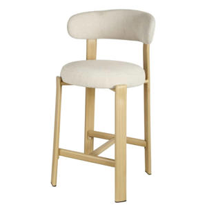 Barstoel Märsta - Beige/Naturel Stof - Zithoogte 67cm - Set van 2