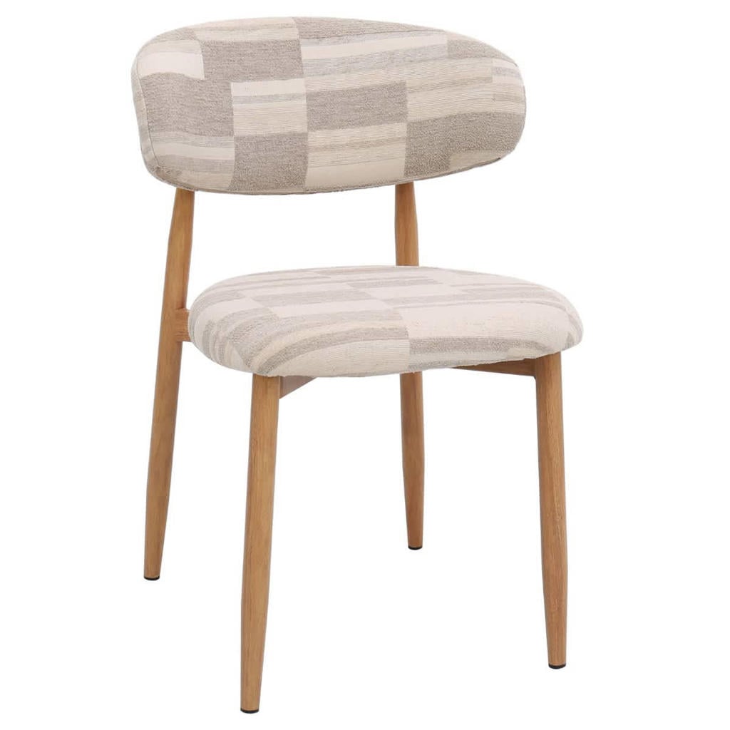 Giga Meubel Eetkamerstoel Skara - Greige/Naturel - Set van 2