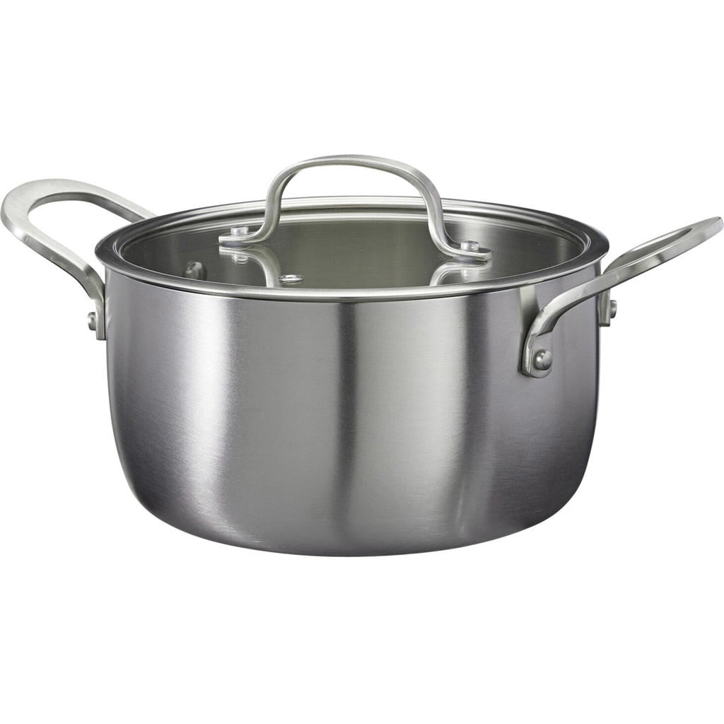 Cookinglife Kookpan met Glazen Deksel Signature Steel - RVS - ø 20 cm / 2.2 Liter - geschikt voor alle warmtebronnen