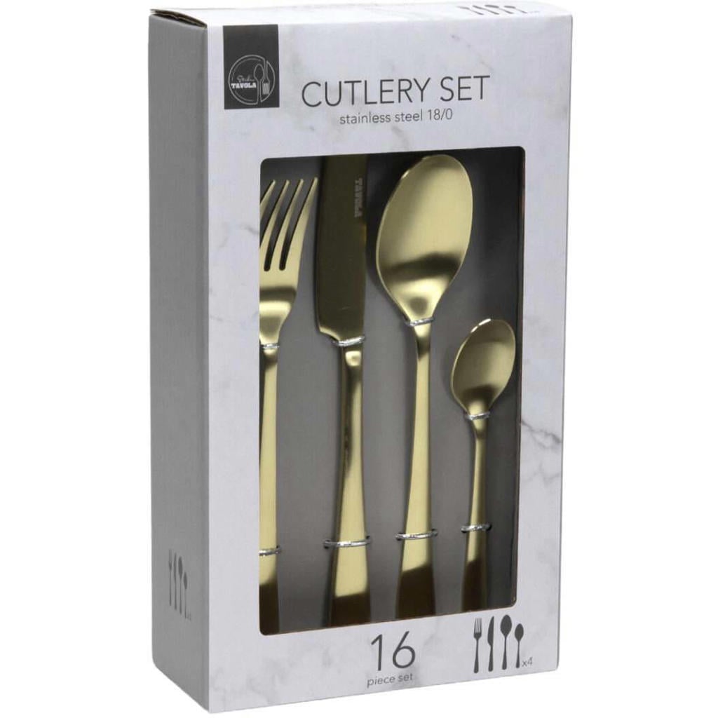Studio Tavola Bestekset - Modern - Champagne - 16-delig / 4 personen