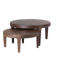Giga Meubel Salontafel Mio - Rond - Acaciahout - Set van 2