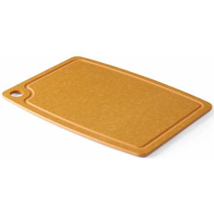 Snijplank antislip - vaatwasserbestendig -  bruin houtvezel - 37 x 27.5 cm